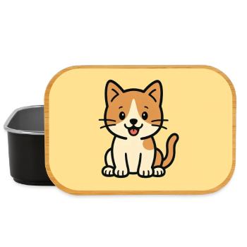 Cat - Lunch Box - black - Front