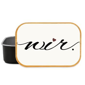 Nous. – Chemise Modern Love Statement - Boîte à goûter - noir - Devant