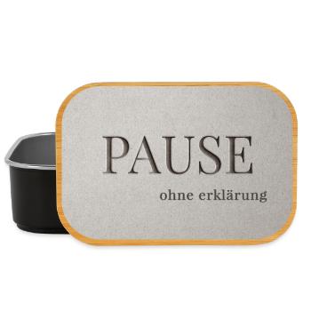 Pause – without explanation - Lunch Box - black - Front