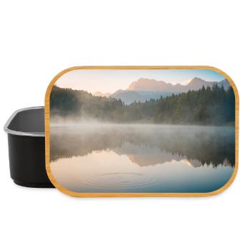 Morgennebel am stillen See - Lunch Box - Schwarz - Vorne