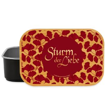 Sturm Der Liebe Logo Mit Muster aus Blättern - Lunch Box - Schwarz - Vorne