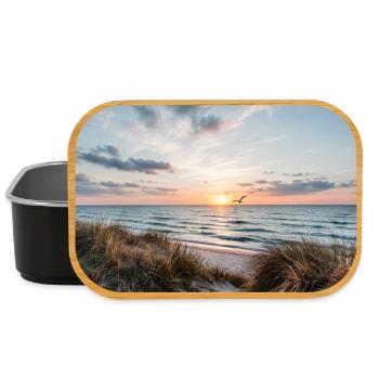 Sunset on the dune beach - Lunch Box - black - Front