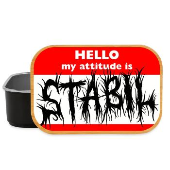 STABIL - HELLO DEATH METAL - Lunch Box - Schwarz - Vorne