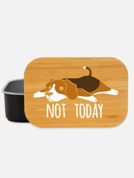 Nicht heute Beagle Shirt - Lunch Box - Schwarz