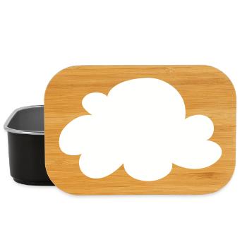 Cloud 7 flock clouds icon gift idea decoration - Lunch Box - black - Front