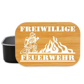 Freiwillige Feuerwehr , Shirt , Notfall,Feuer (25) - Lunch Box - Schwarz - Vorne