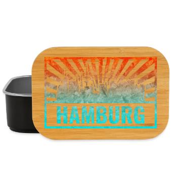 Hamburg Skyline Gradient - Lunch Box - black - Front