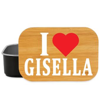 T-Shirt Ich liebe Gisella T-Shirt Geschenkidee - Lunch Box - Schwarz - Vorne