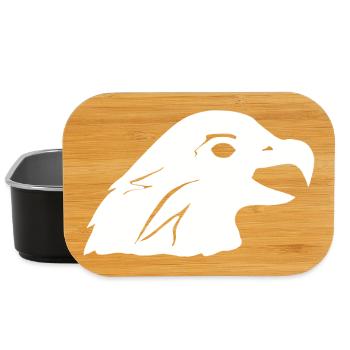 t-shirts mit tierprint, Falkenkopf Silhouette - Lunch Box - Schwarz - Vorne