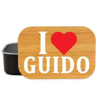 name t-shirt I love Guido t-shirt gift idea - Lunch Box - black - Front