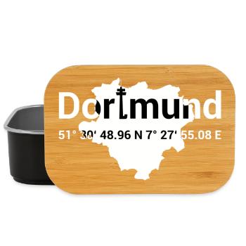 Dortmund Lokal Koordinaten Ruhrpott Ruhrgebiet - Lunch Box - Schwarz - Vorne