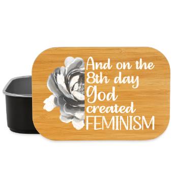 And on the 8th day God created Feminism - Lunch Box - Schwarz - Vorne