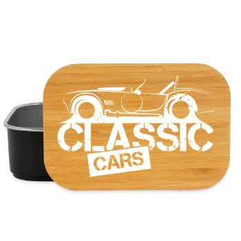 V8 Mucel Cars Classic Cars Engine Symbol Design - Lunch Box - black - Front