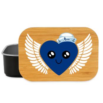 Maritime Blue Young Sailor Sailor Sailor Heart - Lunch Box - black - Front