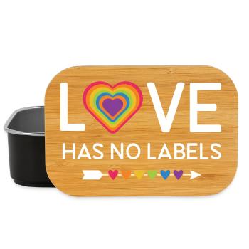 LGBT Pride Month - Liebe hat keine Etiketten - Lunch Box - Schwarz - Vorne