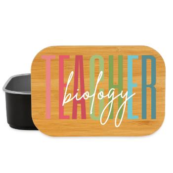 Biologie Lehrerin Schule Geschenk - Lunch Box - Schwarz - Vorne