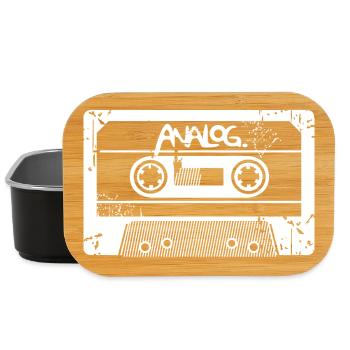 Cassette analog retro classic icon vintage - Lunch Box - black - Front