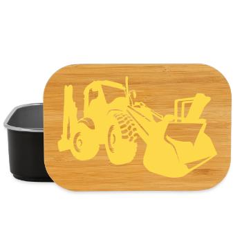 Chargeuse sur pneus d’excavatrice Opérateur d’équipement de construction Silhouette - Boîte à goûter - noir - Devant