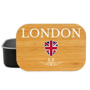 London UK, minimalist sleek design - Lunch Box - black - Front