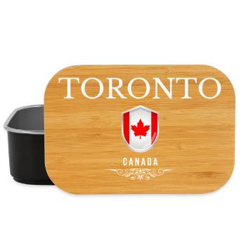 Toronto Canada, souvenir Toronto - Boîte à goûter - noir - Devant