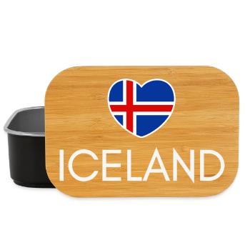 Heart with Iceland flag, Icelandic pride - Lunch Box - black - Front