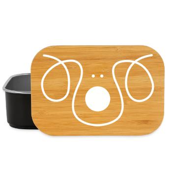 Silhouette de chien – motif animalier élégant pour les fans - Boîte à goûter - noir - Devant