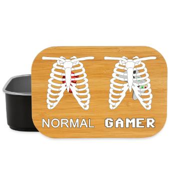 Gamer Anatomie Skelett 8bit - Lunch Box - Schwarz - Vorne