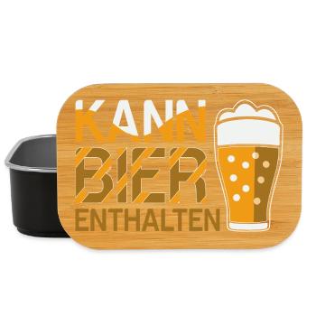 Bierliebhaber Bier Spruch Biertrinker Saufen - Lunch Box - Schwarz - Vorne
