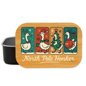 Gans Weihnachten Lustig Santa Nordpol Honker - Lunch Box - Schwarz - Vorne