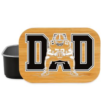 Football Dad T-Shirt - Football Motif for Fans - Lunch Box - black - Front