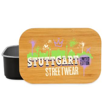 Stuttgart Skyline Stadt Deutschland Graffiti Kunst - Lunch Box - Schwarz - Vorne