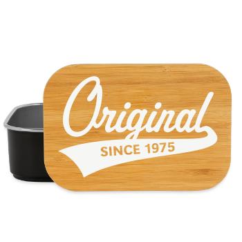 Original Since 1975 (Geburtsjahr, Geburtstag / W) - Lunch Box - Schwarz - Vorne