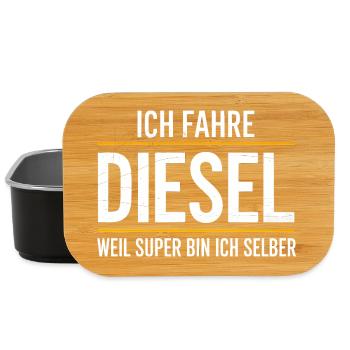 Je conduis du diesel parce que je suis super moi-même - Boîte à goûter - noir - Devant