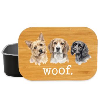 Hunde Wuff Lustige Hundeliebhaber Lustiges Wuff - Lunch Box - Schwarz - Vorne