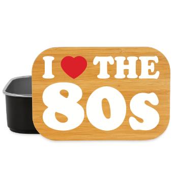 I Love The 80s Retro - Lunch Box - black - Front