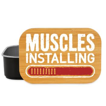 Muscles installant la barre de progression Gym de fitness - Boîte à goûter - noir - Devant