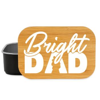 Bright Dad Funny Papa Fathes Day Pun Gift - Lunch Box - black - Front
