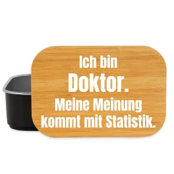Je suis médecin : opinion et statistiques - Boîte à goûter - noir - Devant