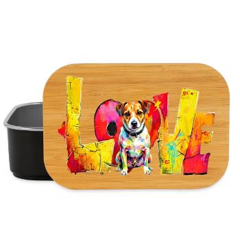 Jack Russell Gift for Dog Lovers Street Art - Lunch Box - black - Front