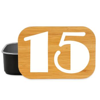 15. 15 YEARS. 15th ANNIVERSARY. 15 YEAR ANNIVERSARY. - Lunch Box - black - Front