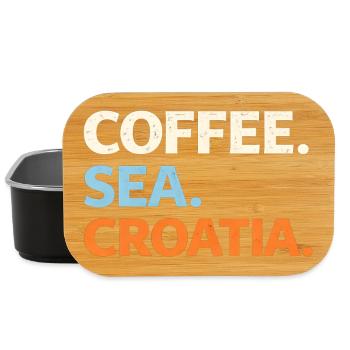 Coffee. Sea. Croatia. - Lunch Box - black - Front