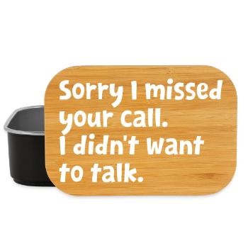Introvert - Funny Introvert Design - Sarcastic - Lunch Box - black - Front
