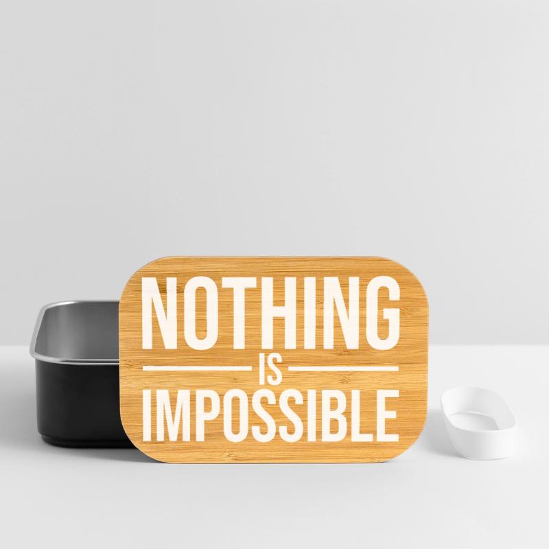 Nothing Is Impossible Bold Typography Lunch Box