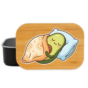 Avocado Schlafen - Lunch Box - Schwarz - Vorne