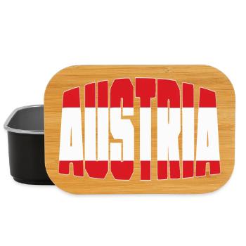 Österreich Fussball Shirt, Austria Fan Design - Lunch Box - Schwarz - Vorne