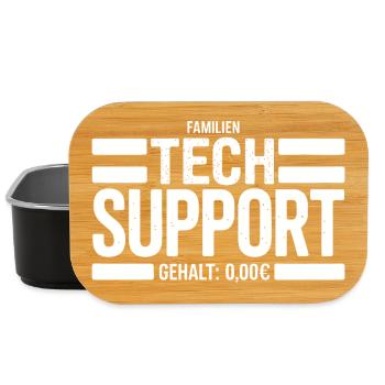 Familien Tech Support Schild - Lunch Box - Schwarz - Vorne