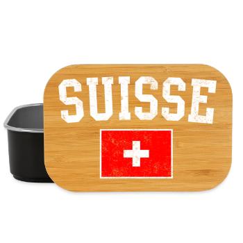 Suisse Bold Flag Typography - Lunch Box - black - Front