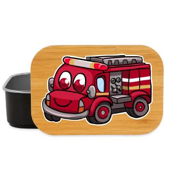 Camions de pompiers - Boîte à goûter - noir - Devant