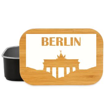 Porte de Brandebourg de Berlin blanc - Boîte à goûter - noir - Devant