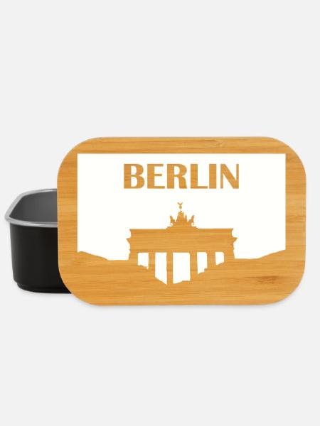 Porte de Brandebourg de Berlin blanc - Boîte à goûter - noir